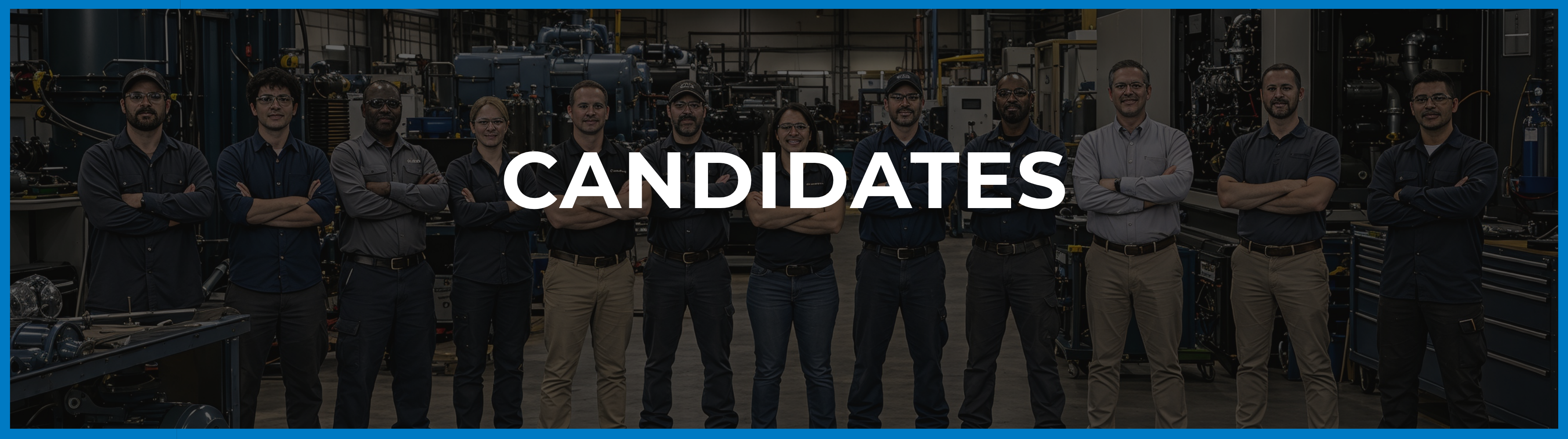 Industrial recruitment candidates across field service, skilled trades, engineering, technical sales, maintenance and operations careers within U.S. industrial equipment and technology markets.