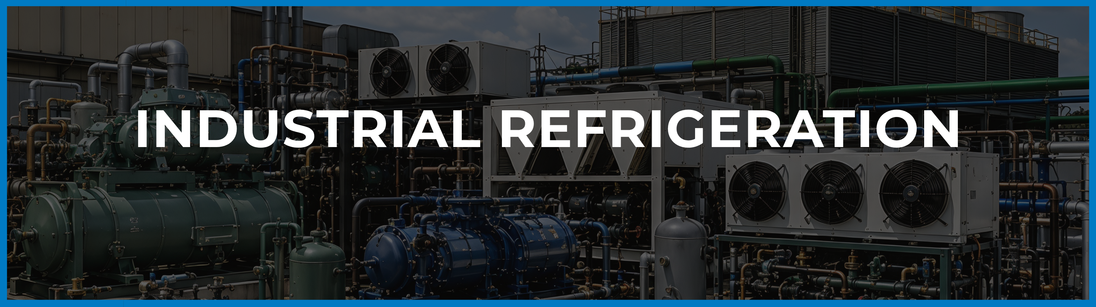 Industrial refrigeration and HVAC-R equipment for specialist recruitment and staffing, including screw and reciprocating compressors, industrial chillers, ammonia (NH3) and CO2 refrigeration systems, compressor racks, evaporative condensers, evaporators, cooling towers, heat exchangers, pressure vessels, refrigeration pumps, controls and engineered refrigeration systems.